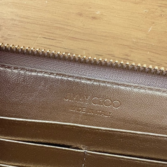 Martina | Gold Metallic Nappa Leather SLG | JIMMY CHOO Jimmy Choo Metallic Gold Wallet